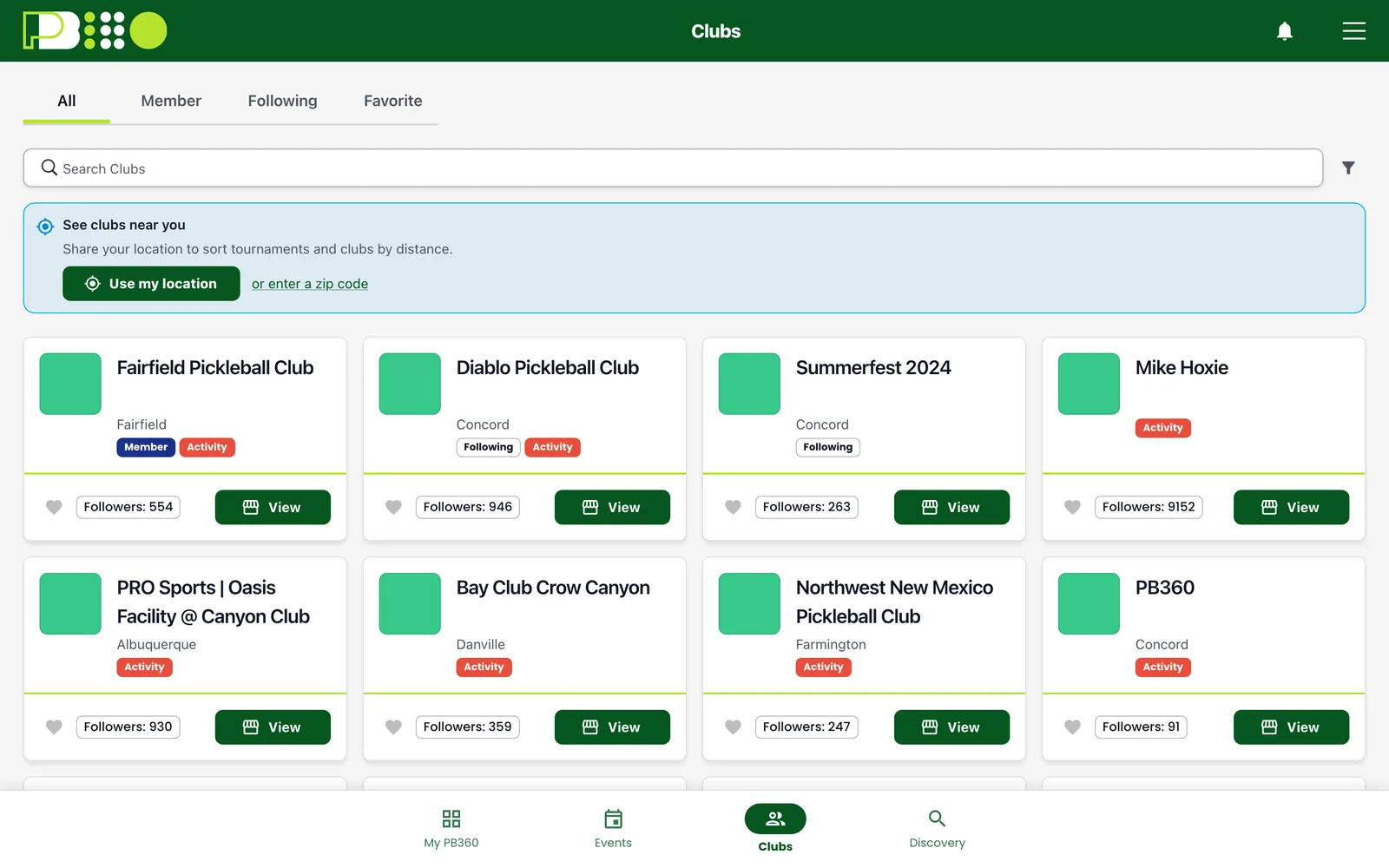 Clubs