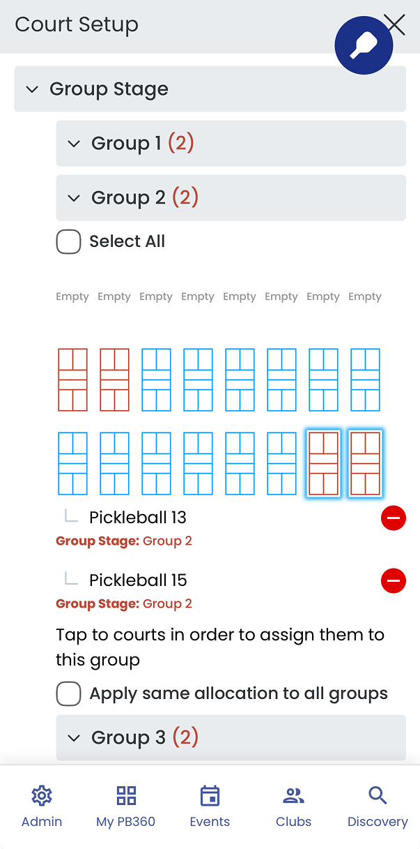 Intelligent court assignment and allocation