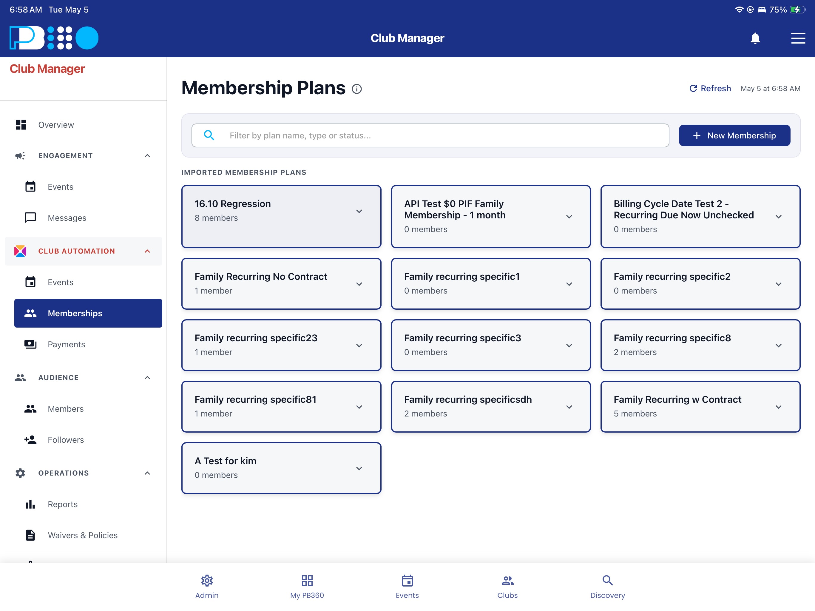 Club Automation or Daxko Operations payment methods 1
