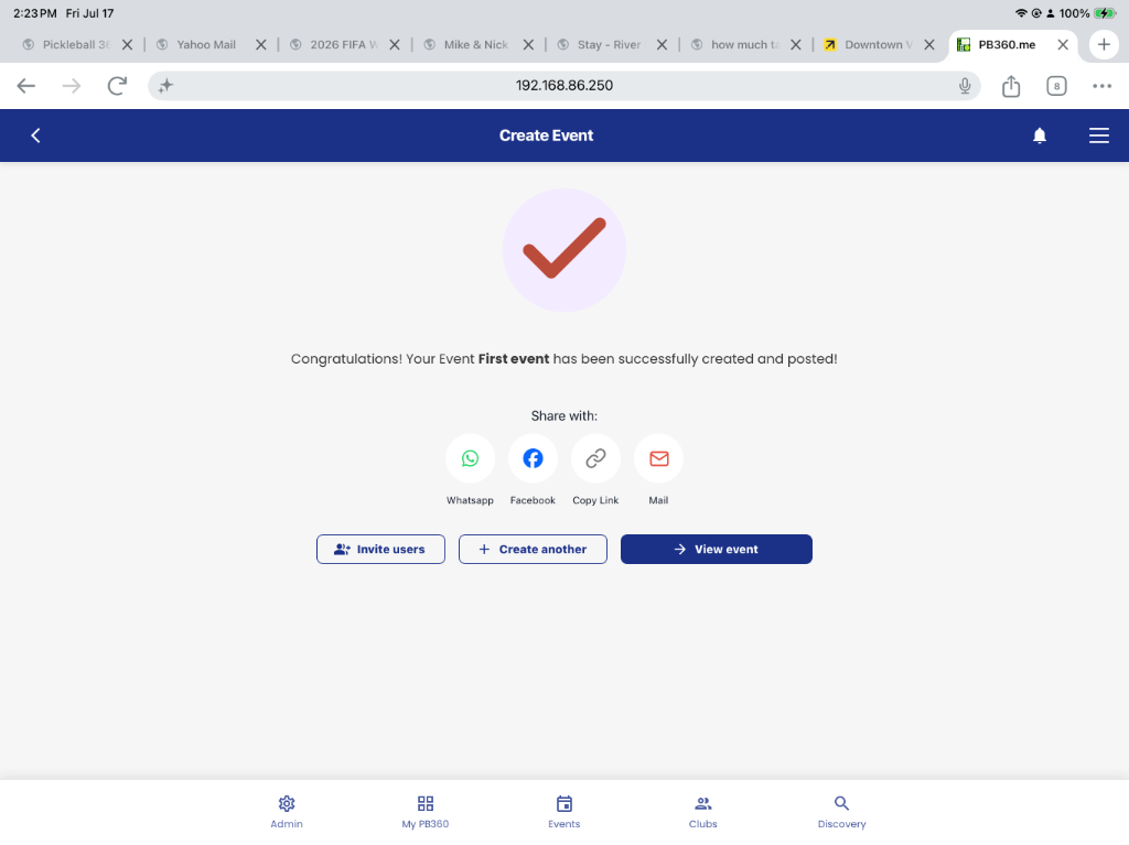 Go live and share